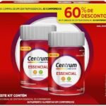 Centrum Essencial Multivitamínico Diário, com Complexo B, Vitamina D, e Magnesio, 2 Frascos com 30 Comprimidos cada
