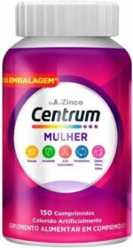 Centrum Mulher Multivitaminico Diário, com Magnésio, Vitamina D e Vitamina B12, 150 Comprimidos