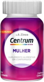Centrum Mulher Multivitaminico Diário, com Magnésio, Vitamina D e Vitamina B12, 60 Comprimidos