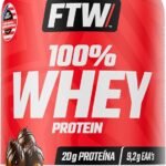 FTW 100% Whey Protein com Proteína Concentrada WPC, Suplemento Alimentar Pós-Treino em Pó com Fonte de Proteína do Soro do Leite, Alto Valor Biológico, Sem Glúten – Pote 900g (Sabor Chocolate)