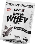 FTW 100% Whey Protein com Proteína Concentrada WPC, para Atletas com Alto Valor Biológico, Suplemento Pós-Treino Sem Glúten - Refil 1kg (Cookies)