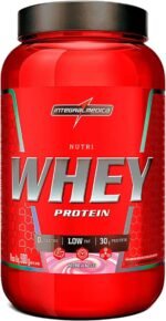 Integralmédica Nutri Whey Protein Morango – Pote de 900 g - Super Mass Gainer