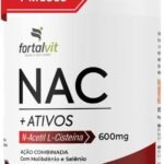 NAC 600mg com Molibdênio e Selênio, Longa Duração: 4 Meses de Uso, 120 cápsulas, Fortalvit
